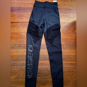 NWT Authentic FENDI black logo leggings size small